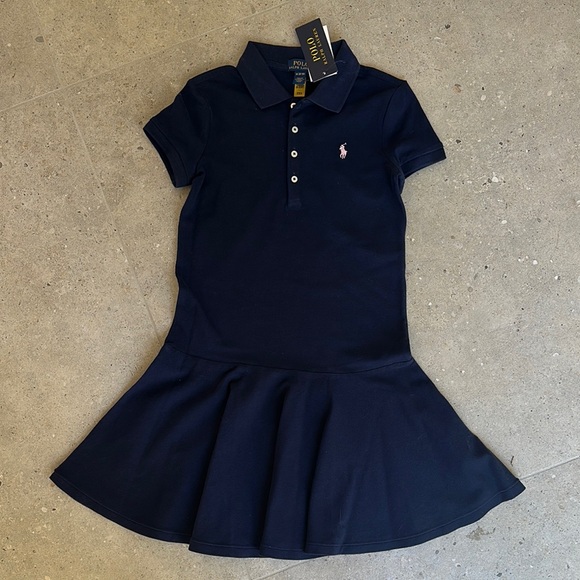 NWT Navy Polo Dress Size M 8-10 - Picture 2 of 3